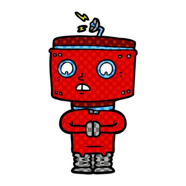 Çizgi film robotunun vektör çizimi