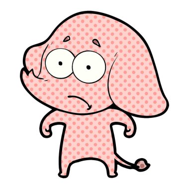 vektör çizim karikatür emin fil