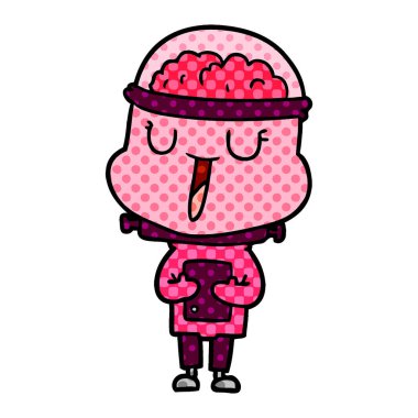 mutlu karikatür robot vektör çizim