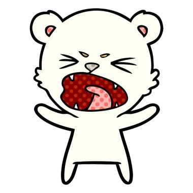 Kızgın çizgi film kutup ayısı