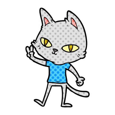 Çizgi film kedisinin vektör çizimi