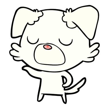 Çizgi film köpeğinin vektör çizimi