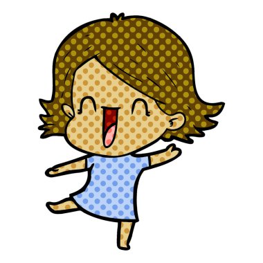 vektör çizim karikatür komik kadın