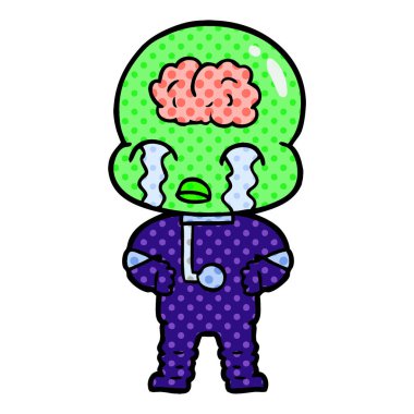 büyük beyin uzaylı ağlıyor çizgi film