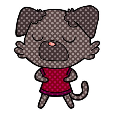 Çizgi film köpeğinin vektör çizimi