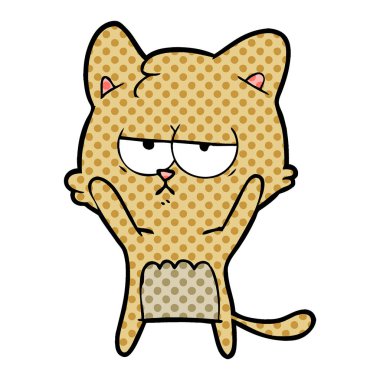 Çizgi film kedisinin vektör çizimi