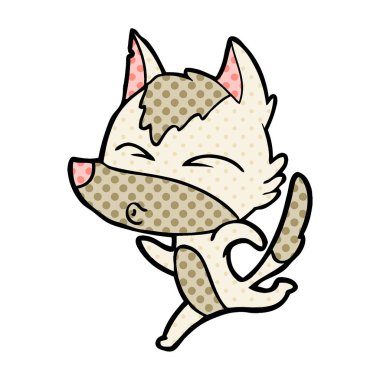 Çizgi film kurdunun vektör çizimi