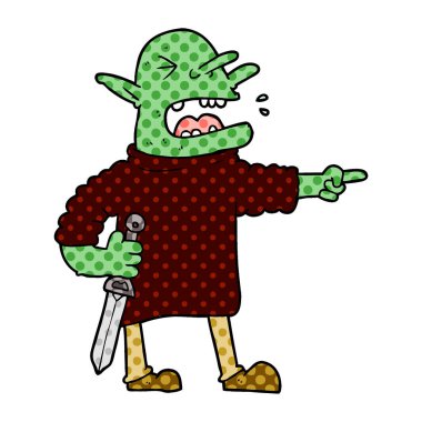 çizgi film cin bıçak ile