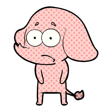 vektör çizim karikatür emin fil