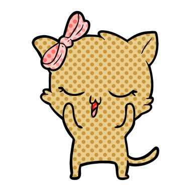 kafa yay ile karikatür kedi