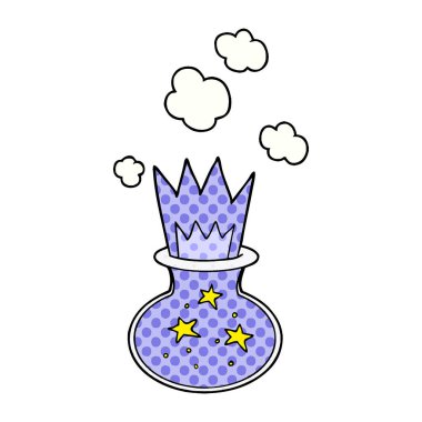 çizgi film sihirli iksir vektör çizim