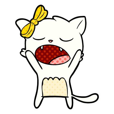 Çizgi film kedisinin vektör çizimi