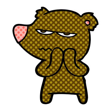 kızgın ayı karikatür vektör çizim