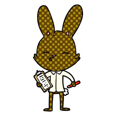 vector illustration of cartoon bunny