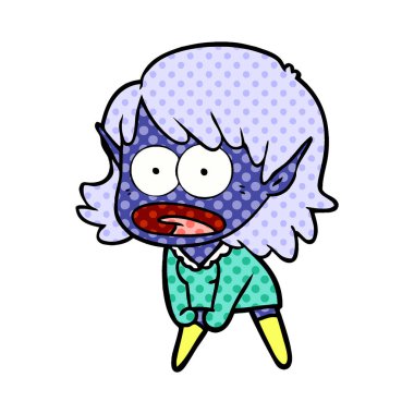 çizgi film şok elf kızı