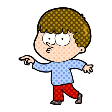 vektör çizim karikatür meraklı çocuk