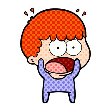 vektör çizim karikatür dostum şok