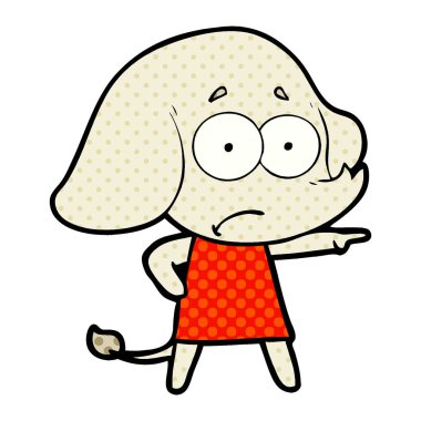 çizgi film emin fil kız işaret