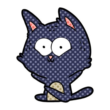 Çizgi film kedisinin vektör çizimi