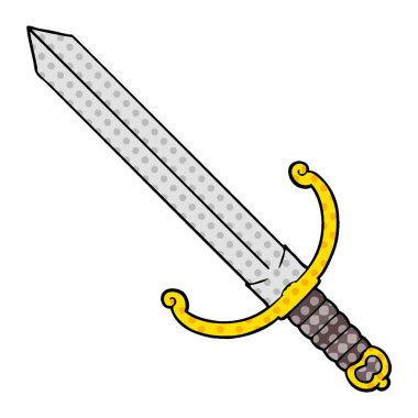 Çizgi film kılıcının vektör çizimi