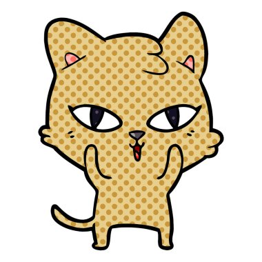 Çizgi film kedisinin vektör çizimi