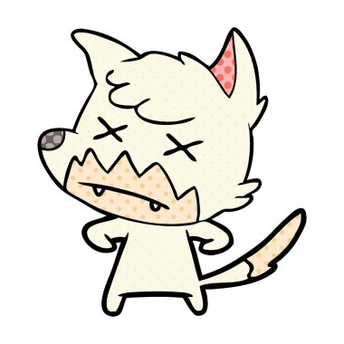 Çizgi film tilkisinin vektör çizimi