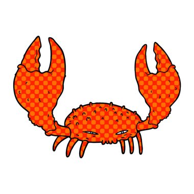 Çizgi film yengecinin vektör çizimi