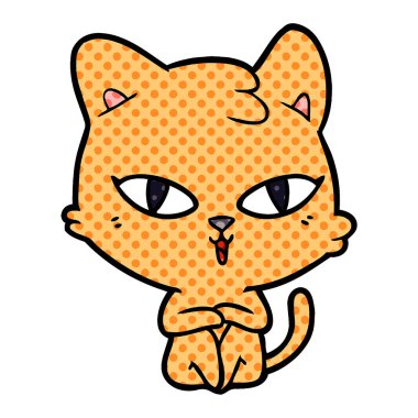 Çizgi film kedisinin vektör çizimi