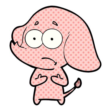 vektör çizim karikatür emin fil