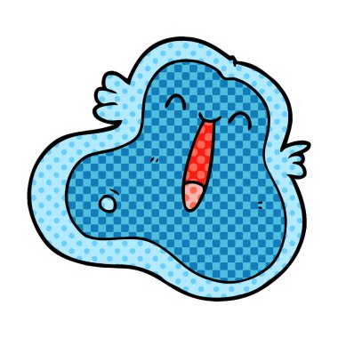 vektör çizim karikatür mikrop