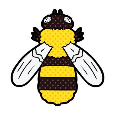 Çizgi film arısının vektör illüstrasyonu