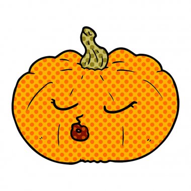 Çizgi film balkabağının vektör çizimi