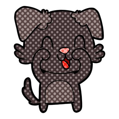 vektör çizim karikatür köpek gülen