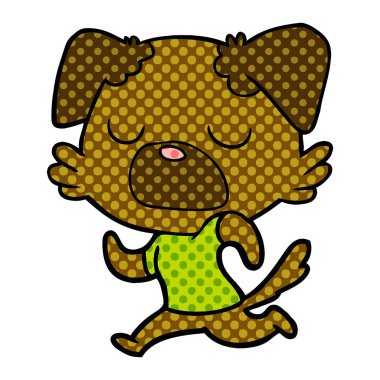 Çizgi film köpeğinin vektör çizimi