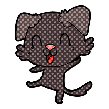 vektör çizim karikatür köpek gülen