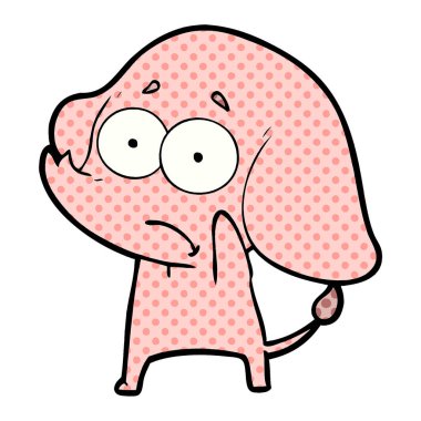 vektör çizim karikatür emin fil