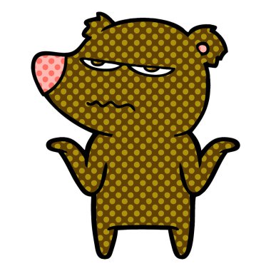 kızgın ayı karikatür vektör çizim