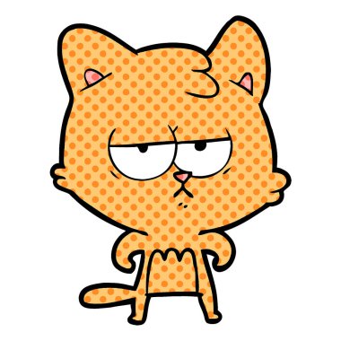 Çizgi film kedisinin vektör çizimi