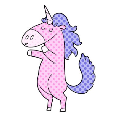 vektör çizim karikatür unicorn