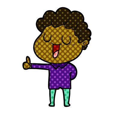 Tabela Yaşasın vererek çizgi film adam