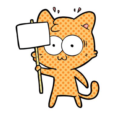 Çizgi film kedisinin vektör çizimi