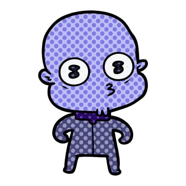 çizgi film garip kel uzay adamı