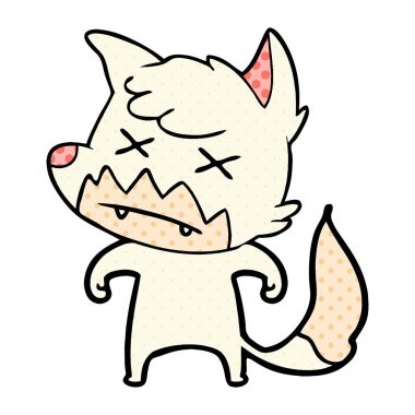 Çizgi film tilkisinin vektör çizimi