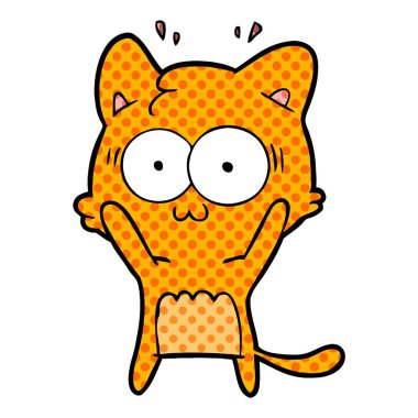 Çizgi film kedisinin vektör çizimi