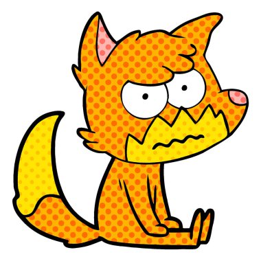 vektör çizim karikatür rahatsız fox