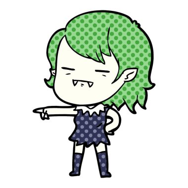 çizgi film ölümsüz vampir kız işaret