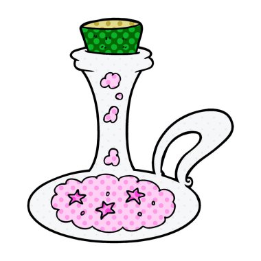 çizgi film sihirli iksir vektör çizim