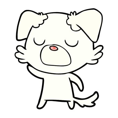 Çizgi film köpeğinin vektör çizimi