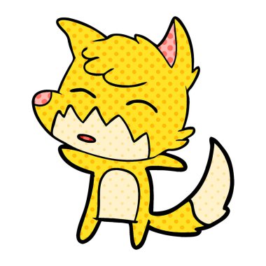 Çizgi film tilkisinin vektör çizimi