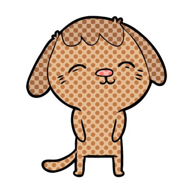 vektör çizim mutlu karikatür köpek